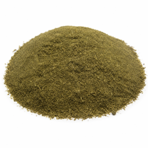 Dried whole plant leaves of premium South American botanical origin on a white surface
